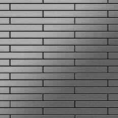 Alloy - Mosaic tile massiv metal Stainless Steel brushed grey 1.6mm thick Avenue-S-S-B