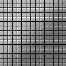 Alloy Alloy - Mosaic tile massiv metal Stainless Steel brushed grey 1.6mm thick