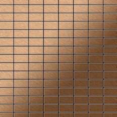 Alloy - Mosaic tile massiv metal Titanium Amber brushed copper 1.6mm thick