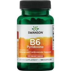 B6 pyridoxin Swanson 100 caps Vitamin B-6 Pyridoxine, 100mg 100 pcs