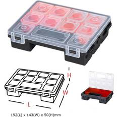 Small professional compartment organizer TANDEM with 6 removable cup compartments available in 6 different configuration