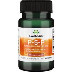 B6 vitaminer Swanson P-5-P Pyridoxal-5-Phosphate Coenzymated Vitamin B-6 20mg