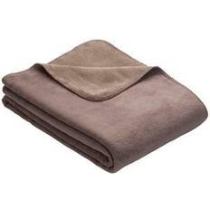 200 cm Varmetæpper Ibena Uni Doubleface blanket Dublin espresso/brown 150x200cm