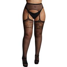 Shots Toys Lingerie & Kostuums Shots Toys Le Désir: Garterbelt Stockings with Lace Top, One Size Plus