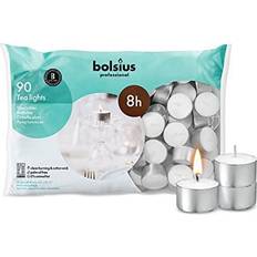 Bolsius Fyrfadslys Brændetid 8 Timer Ø38 x H17 mm Hvid Stearinlys