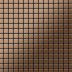 Alloy Mosaic tile massiv metal Titanium Amber brushed copper 1.6mm thick ALLOY Mosaic-Ti-AB