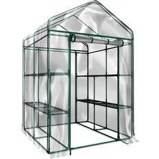 Pure Garden 12-Tier Walk-In Greenhouse Stainless steel PVC Plastic