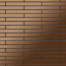 Alloy Alloy - Mosaic tile massiv metal Titanium Amber brushed copper 1.6mm thick Avenue-Ti-AB