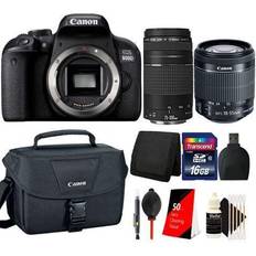 Canon Cámaras réflex Canon EOS 800D KIT EF-S 18-55mm F4-5.6 IS STM EF 75-300mm F4-5.6 III 32G tarjeta SD