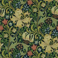 Morris Tapeter Morris Golden Lily Wallpaper 216816 & Co in Indigo Blue