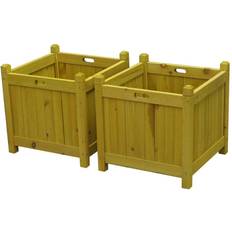 Pots Selections Square Wooden Garden Planters