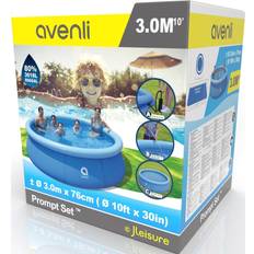 Avenli Pools Avenli Avenli Prompt Set Ø 300 x 76 cm Pool, ohne Zubehör, blau