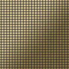 Tiles Alloy Alloy - Mosaic tile massiv metal Titanium Gold brushed gold 1.6mm thick Glomesh-Ti-GB
