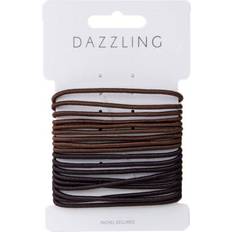 Hår 18-pack Hair Ties Brown