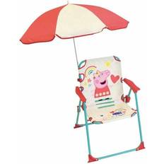 Jouets de Bac à Sable Fun House Peppa Pig Chaise pliante camping avec parasol H.38.5 xl.38.5 x P.37.5 cm parasol o 65 cm Pour enfant