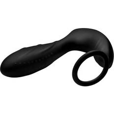 Vibrant Masseurs de prostate Under Control Vibro en silicone pour prostate et sangle avec télécommande Noir