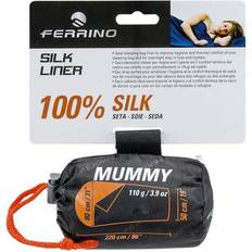 Lakan siden Ferrino Silk Liner Mummy sovsäck lakan utraleggero av siden, vit