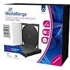 MediaRange Porta CD e Vinili MediaRange BOX31-2 -tomt fodral (för 1 disk, 10,4 mm, 5-pack) transparent bricka