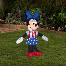 Red Inflatable Decorations Gemmy Airblown Patriotic Minnie Mouse Decor