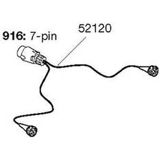 Pies y Kits de Montaje para Portaequipajes Thule Cable De Recambio Minipoint 7 Polos 1400 mm Black