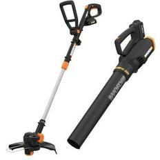 Leaf Blowers Worx 20V Trimmer/Edger & Turbine Blower Combo kit with (2) 2.0Ah Batteries & Dual-Quick Charger, WG930.2