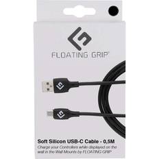 Floating Grip Spil tilbehør Floating Grip 0,5M Silicone USB-C Cable Black