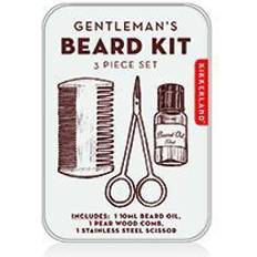 Huiles à Barbe Kikkerland Coffret de toilette Kit à barbe pour homme