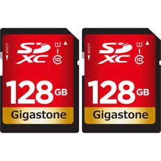 Gigastone 128 GB SDXC Minneskort Set Med 2 Kort