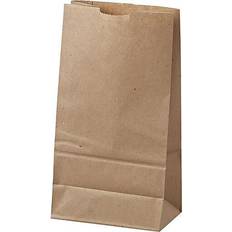 Duro Lagasse Natural Paper 2 H x 2.6 Dia. Solid Shopping Bags Brown 500/Bundle