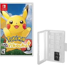 Nintendo Switch Games Pokemon: Let's Go Pikachu! & Game Caddy - Ninte ndo (Switch)