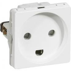 Afbryder 1 pol Schneider Electric LK Fuga stikkontakt med jord, 1 modul - hvid