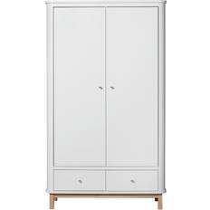 Luonnonväri Vaatekaapit Oliver Furniture Wood Wardrobe 2 Doors Tammi Valkoinen