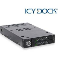 Harddiskkabinetter Icy Dock MB834M2K-B 2 Bay M.2 PCIe NVMe SSD miniSAS Mobile Rack