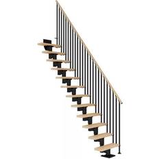 Sort Straight Stairs Dolle Dublin Kvartsvingstrappe Classic III 222 - 270 cm