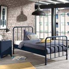 Schwarz Kinderbetten Cuckooland Bronxx Metal Kids Bed - Matte Black