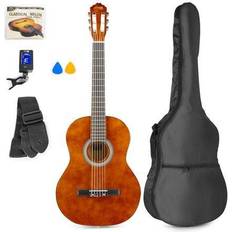 Gitarrpaket MAX SoloArt klassisk akustisk gitarr (39" Startset Brun (trä) Gitarrpaket brun trä färgat