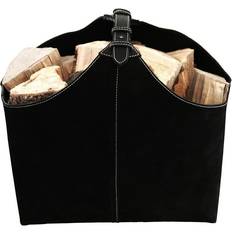 firewood holder suede black