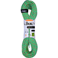 Green Climbing Ropes Beal Tiger Unicore Dry Cover 10mm 60m