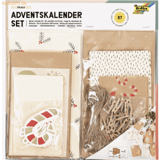 Folia folia 9383 Adventskalenderset "Falala" 97-delat gör-det-själv-pysselset för att designa en individuell adventskalender med eleganta presentpåsar