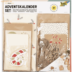 Advent Calendars folia 9383 Adventskalenderset "Falala" 97-delat gör-det-själv-pysselset för att designa en individuell adventskalender med eleganta presentpåsar