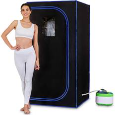 1-Person Indoor Portable Full Size Home Spa Steam Sauna with Remote