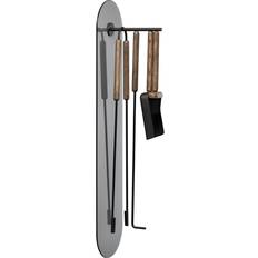 Haardsets Blomus Kamingarnitur 5tlg wandhängend "Ashi" schwarz-braun 66159