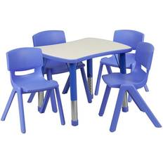 Tables Flash Furniture 21x26 Blue Activity Table Set