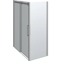 Scanbad Maxi Deluxe skydedør 80x140x200cm Skydedør Klart glas (x)