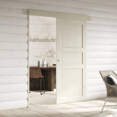 Skjutdörr utanpåliggande Swedoor Öppningskarm utanpåliggande skjutdörr vitmålad 93 21 Dörrkarm (x204cm)