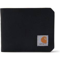 Carhartt Standard Bifold and Passcase, Durable Billfold Wallets, Available Styles, Nylon Duck Black, One