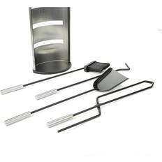 Silver Eldgaffelset Mind Reader Fireplace Tool Set