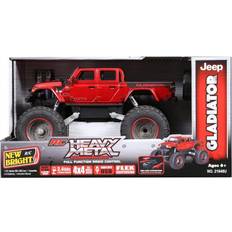 Rc car remote New Bright 1:18 Remote Control 4x4 Heavy Metal Jeep Gladiator RC Car, Red