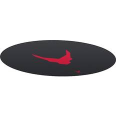 Plast Gaming gulvmåtte Varr Round Gaming Floor Mat - Black/Red