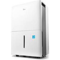 Midea Dehumidifiers Midea MAD50C1AWS 16" EasyDry Dehumidifier with 50 Pints Per Day Capacity 6.25 Gallon Bucket Energy Star Qualified and Timer in